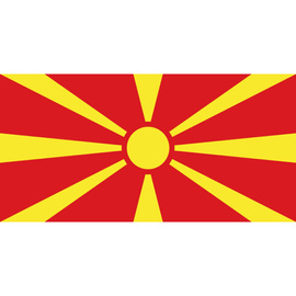 ZÁSZLÓ - 90 x 150 CM - ÉSZAK-MACEDÓNIA - ÚJ