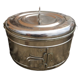 STERILIZÁLÓ TOK - SÁRGARÉZ/ROZSDAMENTES ACÉL - VINTAGE - KATONAI TÖBBLET ROMÁN HADSEREG