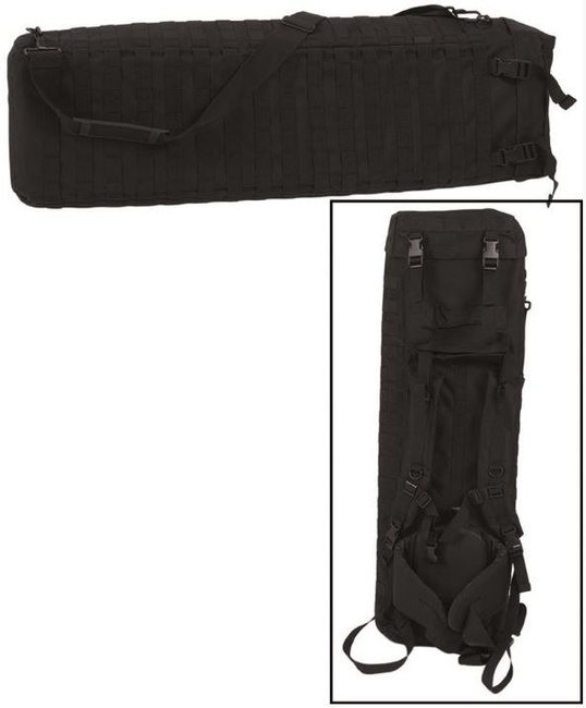 Black RIFLE CASE WITH DOUBLE STRAP