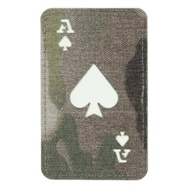 PIKK ÁSZ KÁRTYA JELVÉNY - LASER CUT - CORDURA - MULTICAM/FLUORESCENT - M-TAC