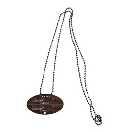 Személyre Szabott Azonosító Címke Lánccal - Dog Tag - Demo - Román Hadsereg Katonai Surplus - Véletlenszerű Felirat - Ezüst Színű - Újszerű