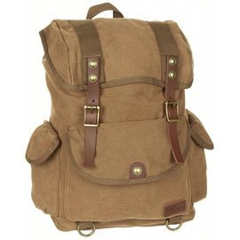 Backpack, canvas, PT, brown