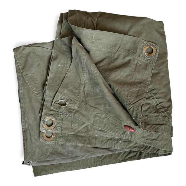 Tent Sheet - Model 1970 MFA - Romanian Army Military Surplus - Olive Drab - Defective / Degraded