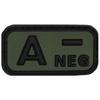3D VELCRO PATCH - 5 x 2.5 CM - MFH® - FEKETE/OD ZÖLD - VÉRCSOPORT "A NEG"