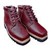 LEATHER MILITARY BOOTS - MOUNTAIN HUNTERS - MILITARY SURPLUS ROMANIAN ARMY- DARK RED - LIKE NEW