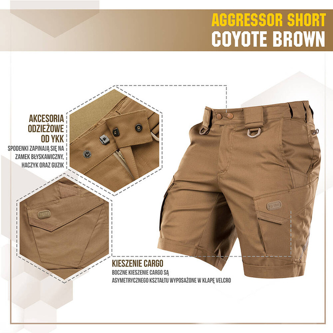 RÖVIDNADRÁG AGGRESSOR SHORT - COYOTE BROWN - M-TAC