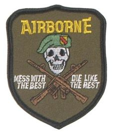 TAPASZ U.S. AIRBORNE - MESS WITH THE BEST 85 x 70 MM