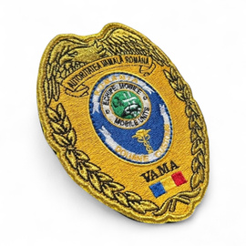 Emblema brodata echipe mobile Vama - Mobile Units - 10,5 x 8,1 cm - Cu aplicare termica