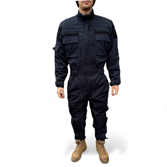 Téli Softshell Overall Csendőrök Számára - JANDARMERIA Felvarróval És Nemzeti Trikolór Jelvénnyel - Sötétkék - Lecter Tactical