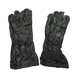 FEKETE BŐR EJTŐERNYŐS KESZTYŰ - KATONAI FELESLEG A NÉMET HADSEREGTŐL (REPRO) - HASZNÁLT