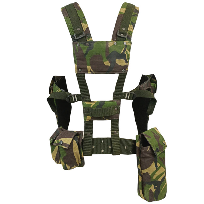 HARNESS, TACTICAL VEST - RIPSTOP CANVAS - DPM CAMO - GENUINE MILITARY SURPLUS ROMANIAN ARMY - NEW