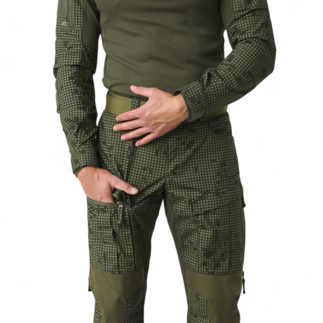 MCDU taktikai nadrág - PolyCotton Stretch Ripstop - Sivatagi éjszakai terepszín / Olíva zöld