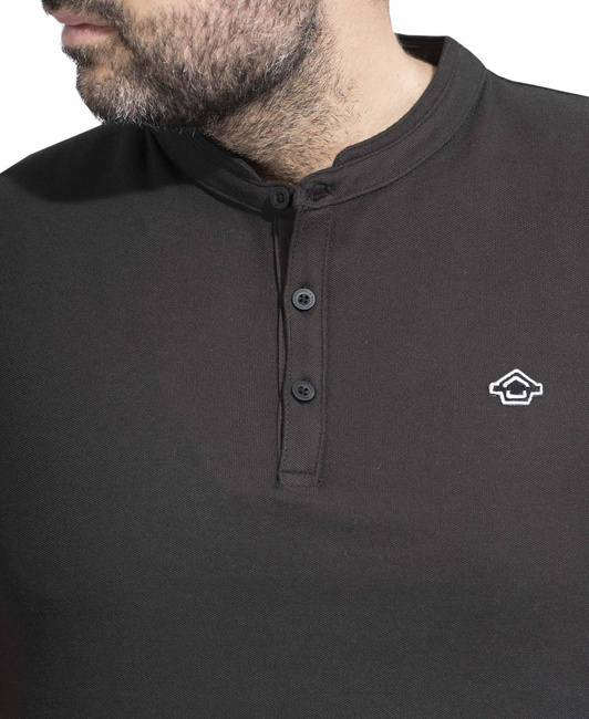 PÓLÓ - "LEVANTES HENLEY STRIPES" - PENTAGON® - FARKAS SZÜRKE