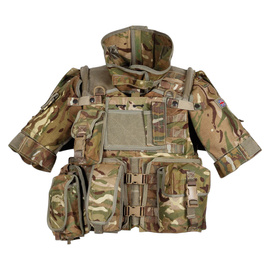MODULAR COVER BODY ARMOUR - MOLLE - OSPREY - ASSAULT - MTP CAMO - BRITISH ARMY MILITARY SURPLUS - USED