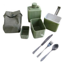 CSAJKA SERBIAN ARMY MESS KIT, ÜVEG, 3-PCS HASZNÁLT