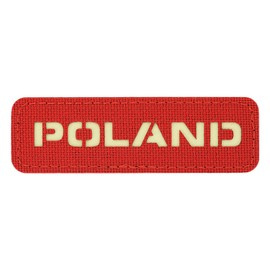 POLAND JELVÉNY - 25 x 80 mm - LASER CUT - VÖRÖS/GID - M-TAC