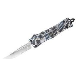 MEDIUM CTK-1 CERAKOTE BLUE COBRA SKIN DROP SERRATED ZSEBKÉS - CobraTec