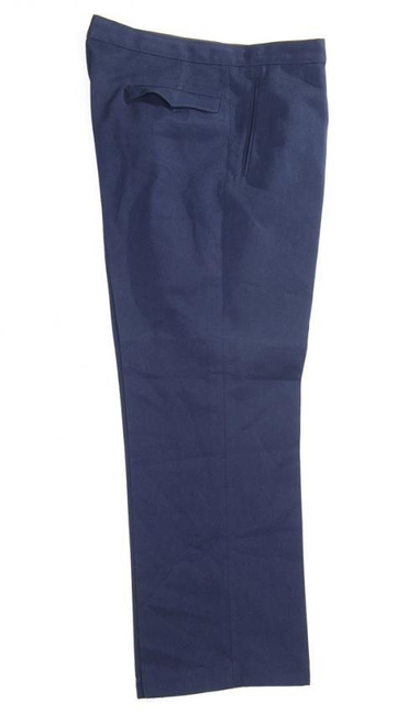UNIFORM PANTS MADE OF GABARDINE - VOPO - EAST GERMAN ARMY - BLUE WITH GREY STRIPES