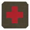 JELVÉNY MEDIC KERESZT LASER CUT - RANGER GREEN/PIROS - M-TAC
