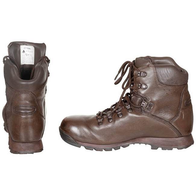 LEATHER COMBAT BOOTS - "PATROL" - BROWN - GENUINE MILITARY SURPLUS BRITISH ARMY - USED