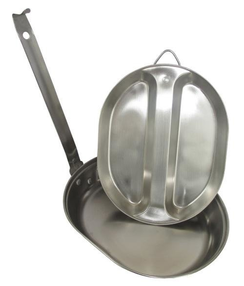 US ARMY STAINLESS STEEL 2-PCS COOKING SET