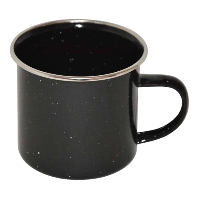 ZOMÁNCOZOTT ACÉL BÖGRE - FEKETE - 350 ML