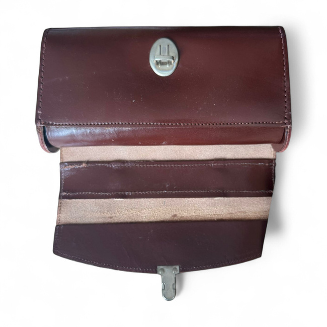 Leather document bag - Romanian Army Military Surplus - In good condition