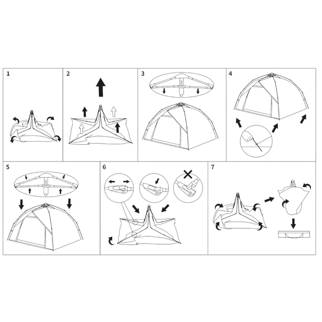 Sátor - Quick Up Monodom - 3 személyes - Flecktarn terepszín - MFH