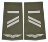 EMBLÉMA - GENUINE GERMAN AIR FORCE O.D./SILVER SHOULDER LOOPS ´OBERGEFREITER UA´