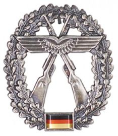 GENUINE GERMAN ARMY METAL BERET BADGE ´LUFTWAFFEN-SICHERUNG´