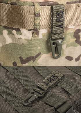 TACT. KEYHOLDER - BLOOD 0 neg - 5 PC./PACK - COYOTE