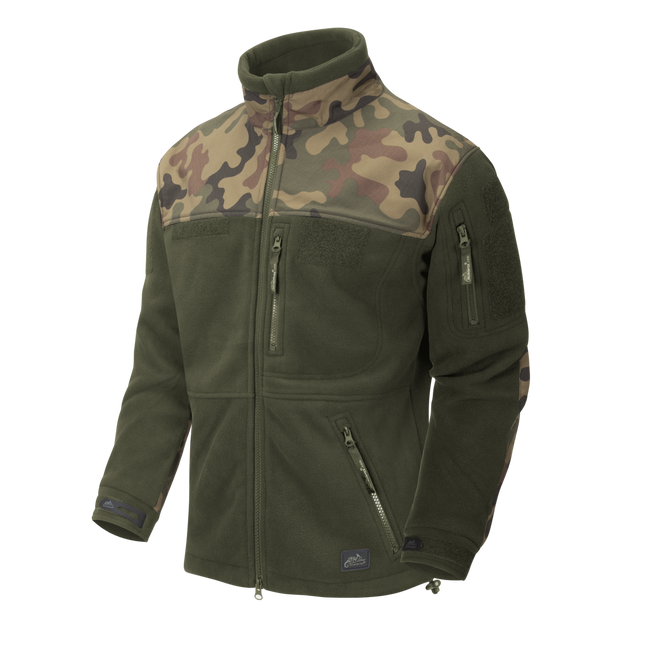 FLEECE JACKET - POLISH INFANTRY - Helikon-Tex - OLIVE GREEN/PL WOODLAND