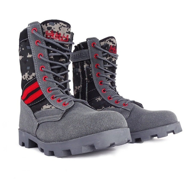 PRAY FOR GREY RED DESERT BOOTS - DOUBLE RED