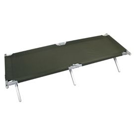 US Army stílusú ágy - Alumínium Váz - 197x69x43 CM - Zöld OD