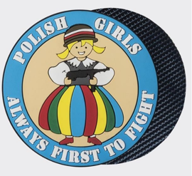 Tapasz, embléma "POLISH GIRLS" - Patch - PVC - kék