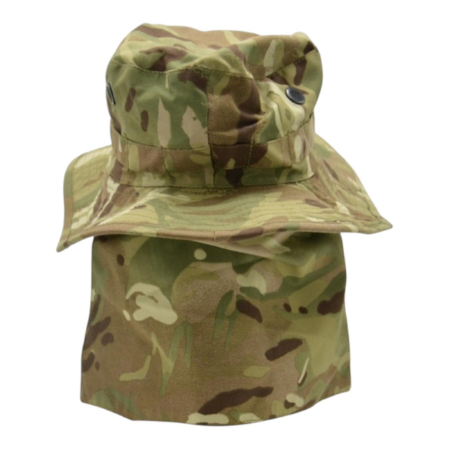 Boonie Sapka Leszerelhető Nyakvédővel - Brit Katonai Surplus - MTP Kamuflázzsal - Használt