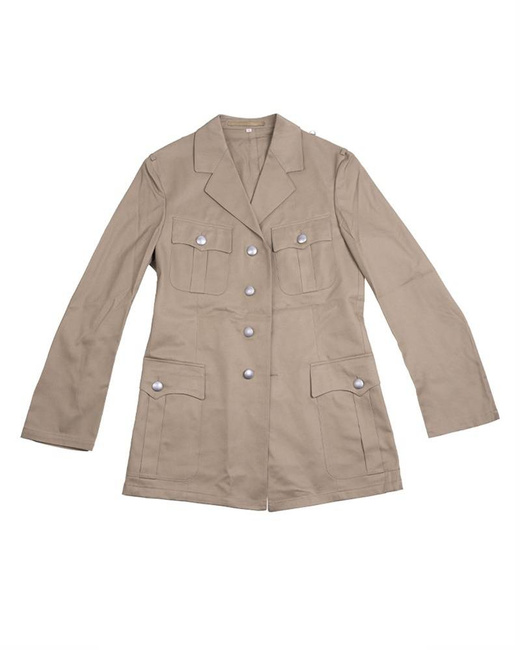 GERMAN UNIFORM JACKET -  KHAKI - MILITARY SURPLUS - LIKE NEW