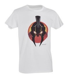 PRINTED T-SHIRT - SPARTAN HELMET - D.FIVE - WHITE