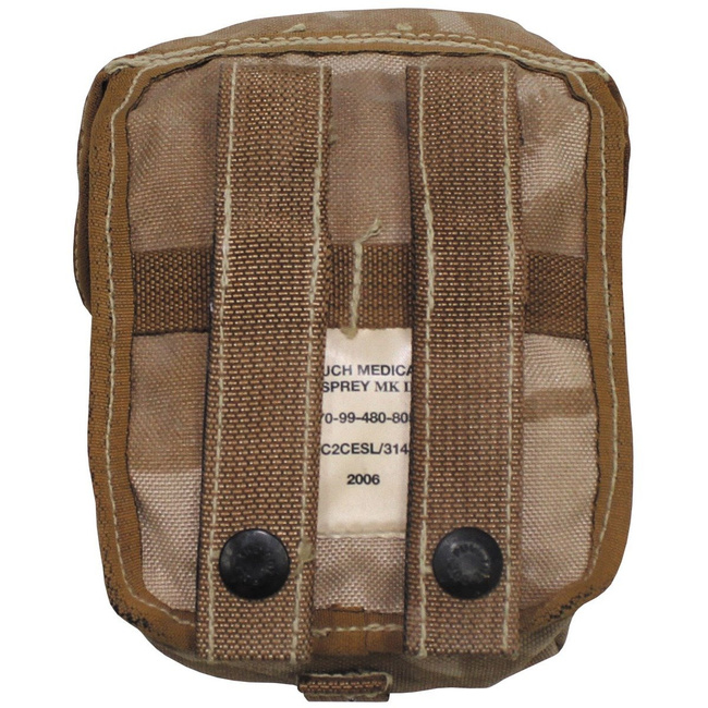 GB Pouch, "MEDICAL", "MOLLE", DPM desert, like new 11 x 14 x 7 cm