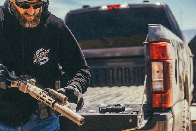 Unisex kapucnis pulóver Come and take it - Közép szürke melange - Helikon