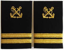 Hímzett kapitány tengeri fluviális Jelvény