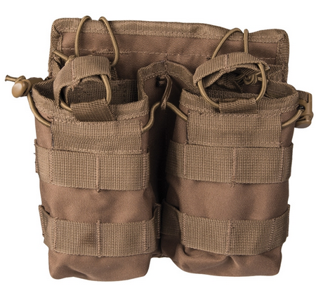 MAGAZINE DOUBLE POUCH - OPEN TOP - Mil-Tec - COYOTE