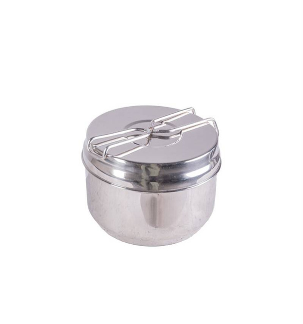 3-PIECES STAINLESS STEEL MESS KIT - CZECH MILITARY SURPLUS - LIKE NEW