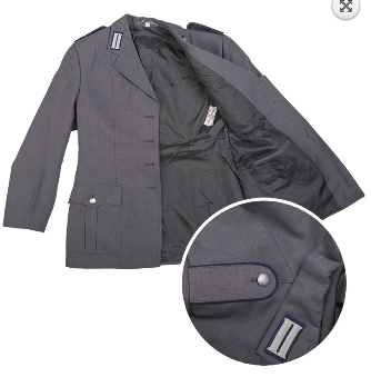 NÉMET KABÁT - FEJEZETT EGYSÉGES - NŐK - SZÜRKE - HASZNÁLT