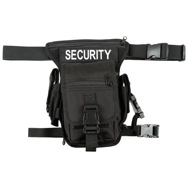 HIP BAG - WITH LEG AND BELT FIXING - SECURITY - MFH - BLACK