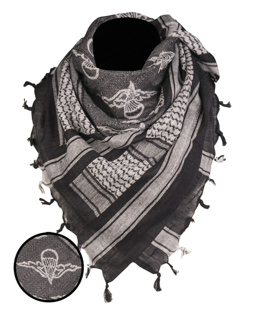 Shemagh scarf - white/black paratrooper