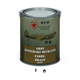 Military camouflage paint - quick drying - 1L - Brown - RAL8027 - MFH