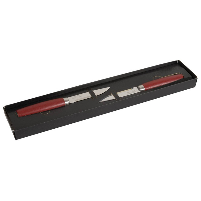 STEAK KNIFE CLASSIC - MORAKNIV® - 2 PIECES SET - RED BIRCH WOOD HANDLE