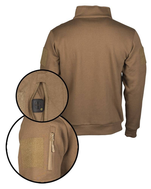 TAKTIKAI PULÓVER CIPZÁRAS GALLÉRRAL - Mil-Tec® - SÖTÉT COYOTE