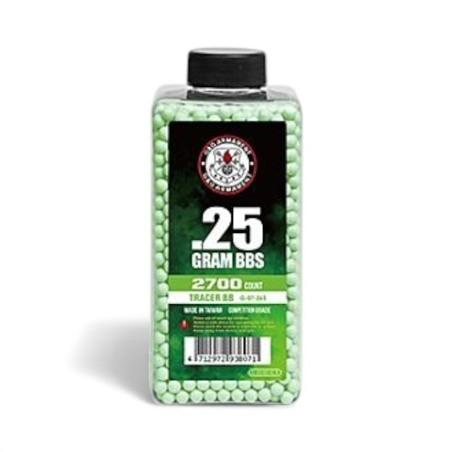 G&G Armament BB-k üveg 0.25 g - 2700 db Tracer Green